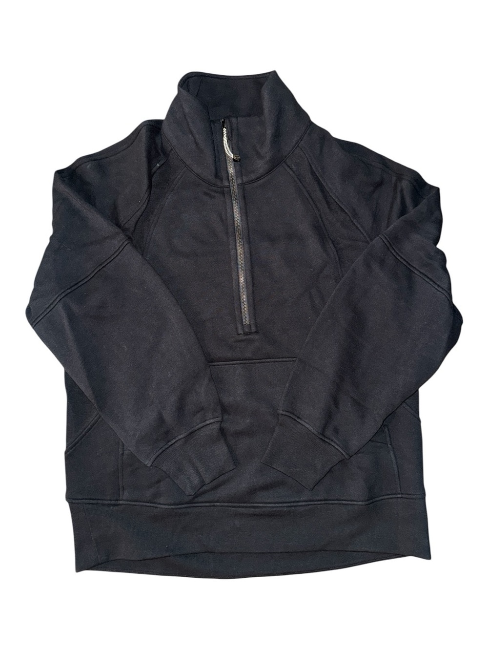 Lululemon Scuba Oversized Funnel Neck Half Zip Long Black M/L NWT